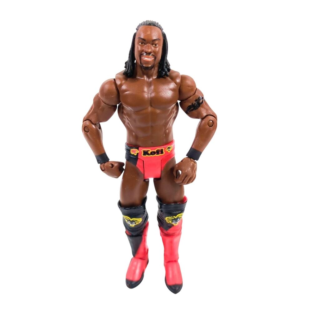 Mattel Kofi Kingston WWE Basic Series Wrestling Action Figure 6" Red Gear